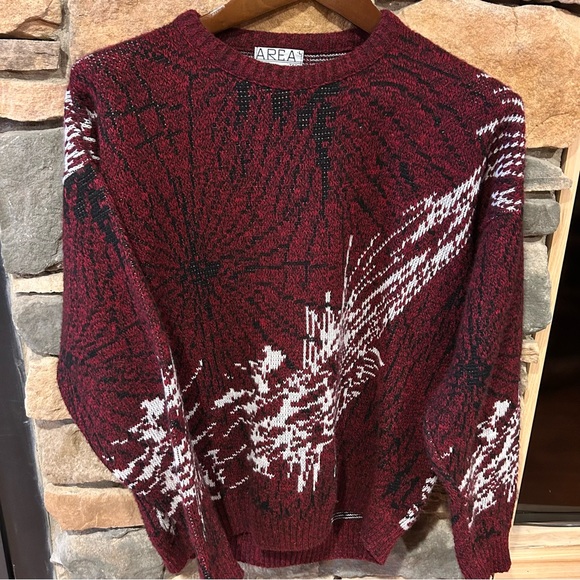 AREA Red and Black Knit‎ Sweater - Picture 2 of 4